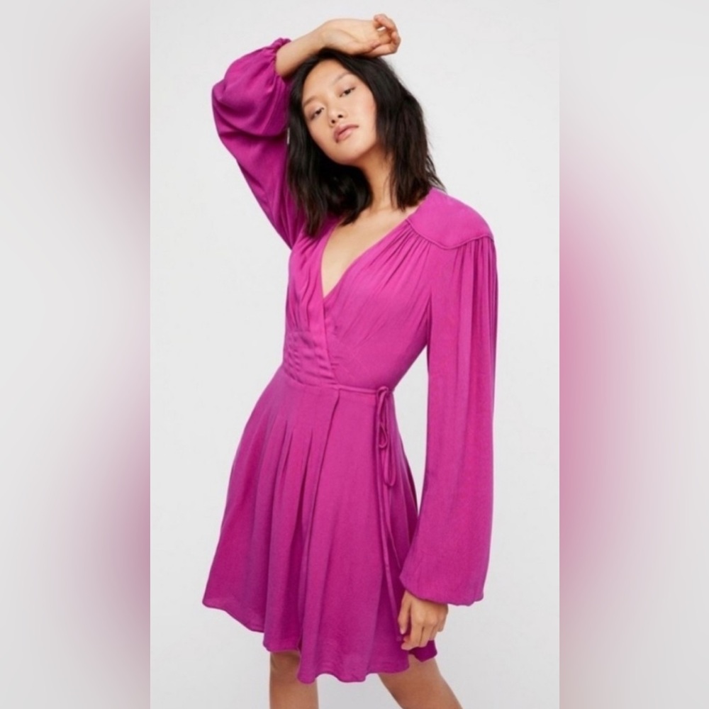 4/$50 Free people double life mini wrap dress